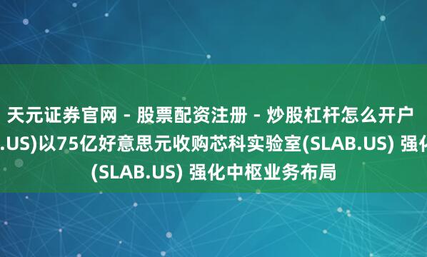 天元证券官网 - 股票配资注册 - 炒股杠杆怎么开户 德州仪器(TXN.US)以75亿好意思元收购芯科实验室(SLAB.US) 强化中枢业务布局
