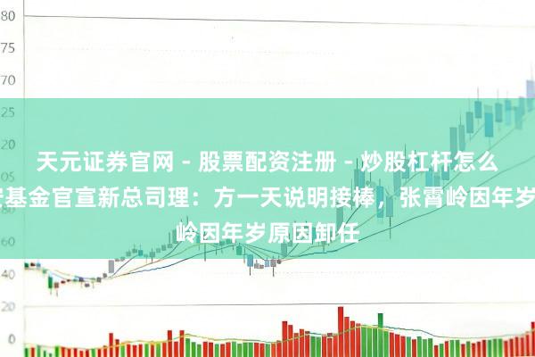 天元证券官网 - 股票配资注册 - 炒股杠杆怎么开户 华安基金官宣新总司理：方一天说明接棒，张霄岭因年岁原因卸任