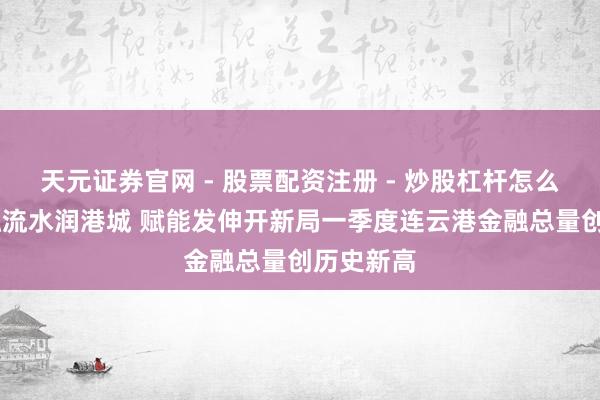 天元证券官网 - 股票配资注册 - 炒股杠杆怎么开户 金融流水润港城 赋能发伸开新局一季度连云港金融总量创历史新高