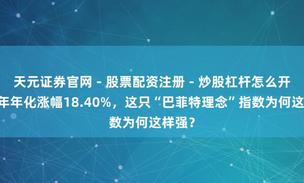 天元证券官网 - 股票配资注册 - 炒股杠杆怎么开户 十年年化涨幅18.40%，这只“巴菲特理念”指数为何这样强？