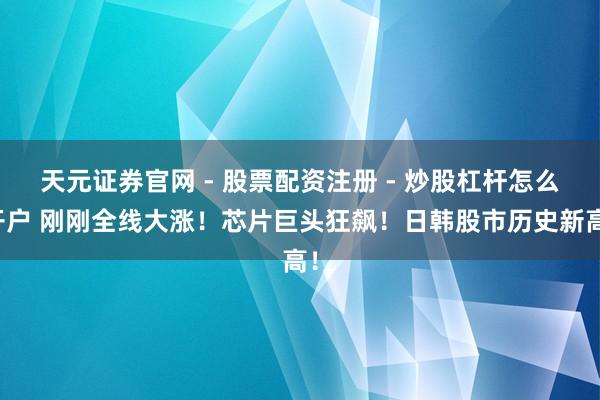 天元证券官网 - 股票配资注册 - 炒股杠杆怎么开户 刚刚全线大涨！芯片巨头狂飙！日韩股市历史新高！