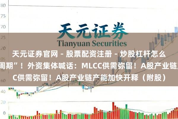 天元证券官网 - 股票配资注册 - 炒股杠杆怎么开户 堪比“存储超等周期”！外资集体喊话：MLCC供需弥留！A股产业链产能加快开释（附股）